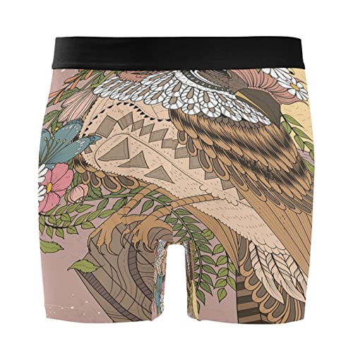Calzoncillos bóxer de hombre Vnurnrn tacto ultrasuave premium con patrón botánico