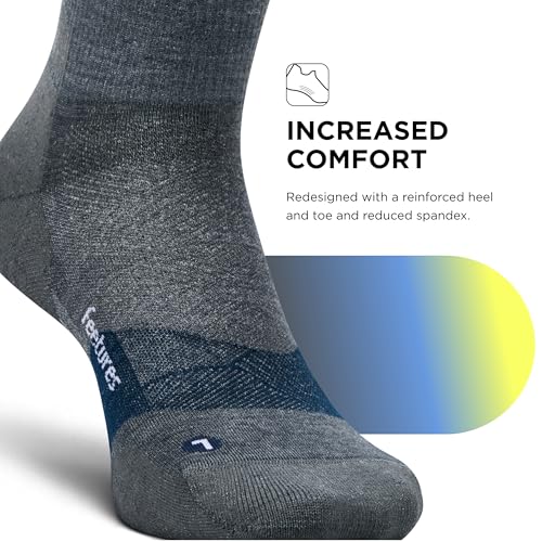 Image of Feetures Merino 10 Cushion Quarter Sock Stripe