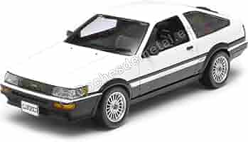 ダイキャストミニカー　COROLLA LEVIN(AE86)前期型(白/黒) 1985 Toyota Corolla Levin (AE86) – White/Black