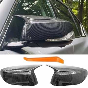 Qlhshop Tampa de espelho lateral de fibra de carbono para acessórios Infiniti Q50, acessórios externos automotivos peças de ajuste legais compatíveis com substituição Q60 Q70 Q70L QX30 Q50L - esquerda/direita