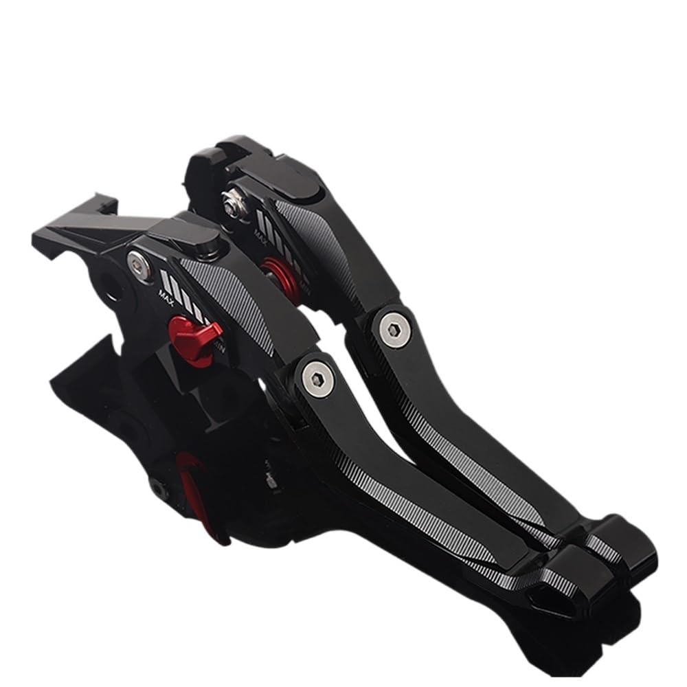 Zdgxfhsrh A-Black Motorcycle Brake Clutch Levers Motorcycle Accessories Adjustable Bre Handles Clutch Levers For Ya&Maha Yzf R15m 2022 R15 M 2023 2024 Folding Extendable(A-Black)