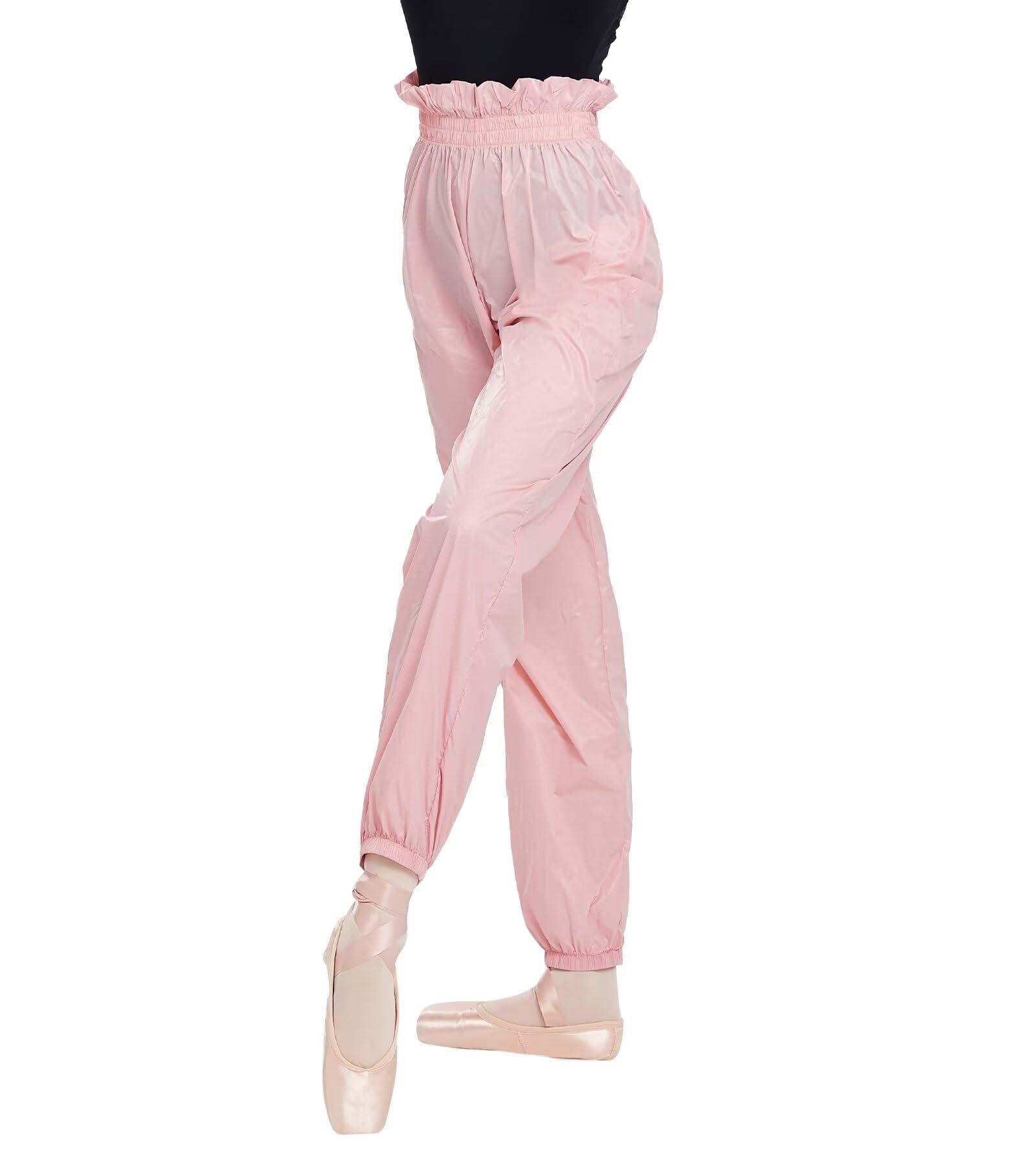 Damen Ballett Wärme Hosen, Leichte, Dünne Hochtaillierte Aufwärmhose Ripstop Pant Hose für Damen