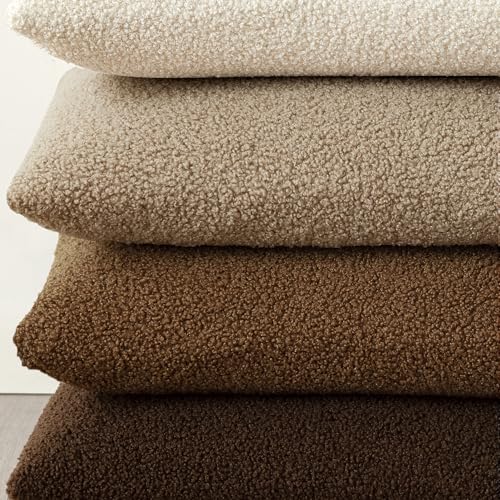 Image of Foindtower Pack of 2, Curly Faux Fur Decorative Throw Pillow Covers Soft Fuzzy Plush Cushion Case with Zipper Cozy Pillowcase for Home Living Room Couch Bed Sofa 12 x 20 Inch,Taupe Khaki Camel