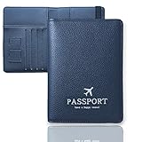 Passport Wallet, RFID Passport Holder Cover Travel Wallet with Multiple Organizer Pockets for ID/Car