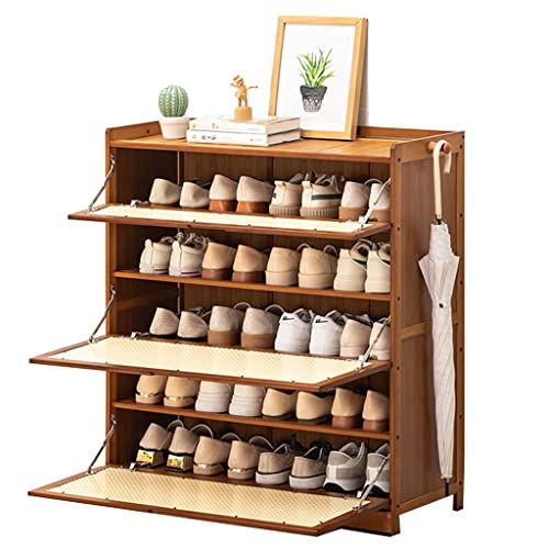 Meuble à chaussures en bambou au design fin et épuré
