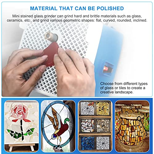Szlifierka do szkła, zestaw narzędzi do szlifowania pulpitu do mini szkła, kolczyków, wisiorków i lamp, 220 V
