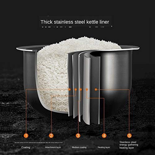 Electric Rice Cooker Electromagnetic Heating Touch Control Steel Thick Tank Liner 3L Food Warmer