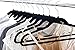 Popular Design Products 50 pc Premium Quality Black Velvet Hangers - Space Saving Thin Profile, Non-Slip Padded with Notched Shoulders for Dresses and Blouses - Strong Enough for Coats and Pants.