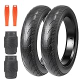 Balinge E-Bike 20x4.0 Fat Tire 20 x 4 Fat Tire 2 Pack Heavy Duty High-Performance Wear-Resistant Mountain Snow Bike Tire, E-Bike Tires 20x4, 20x4 Tire, Black，2Tires 2 Levers