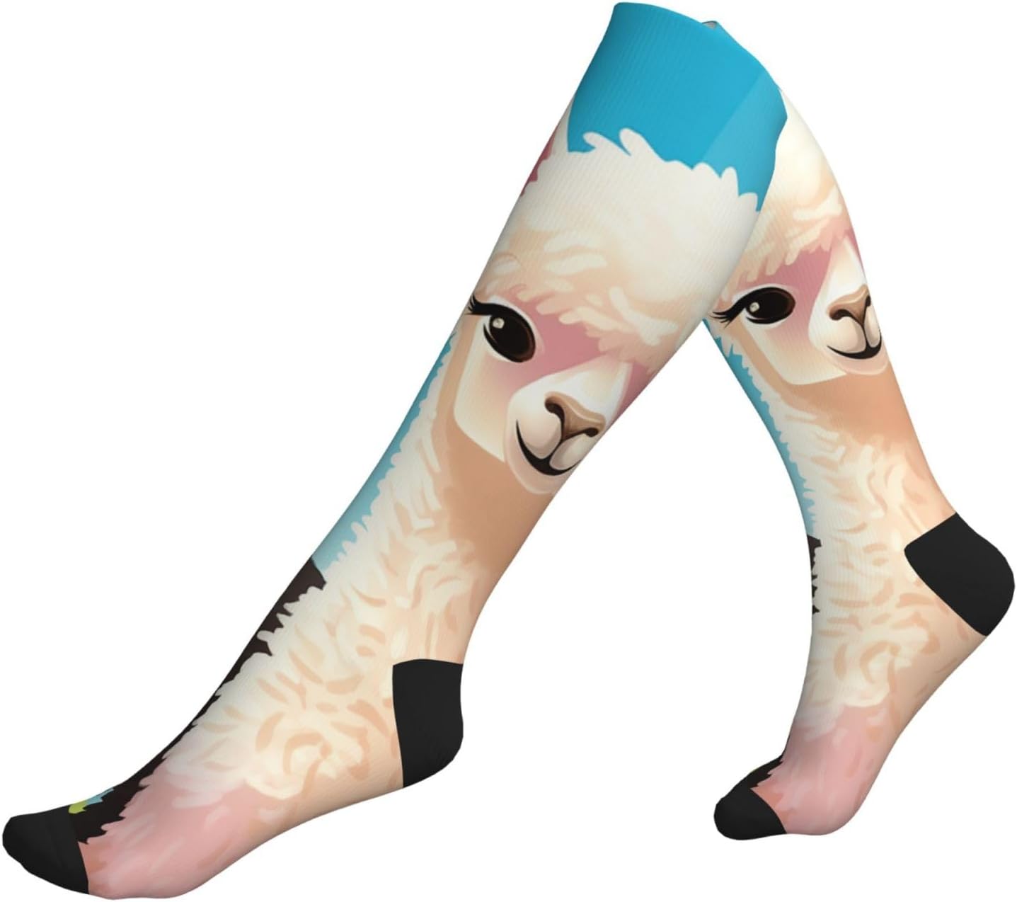 Alpaca Compression Socks For Women Men 15-20mmhg Graduated Support Circulation Knee High Socks For Nurses Athletic