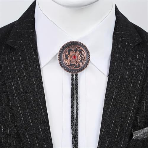 Image of Jeilwiy Bolo Tie for Men, Western Bolero Tie Cowboy Ties Native American Cowgirl Bolo Tie Accessories for Men Women