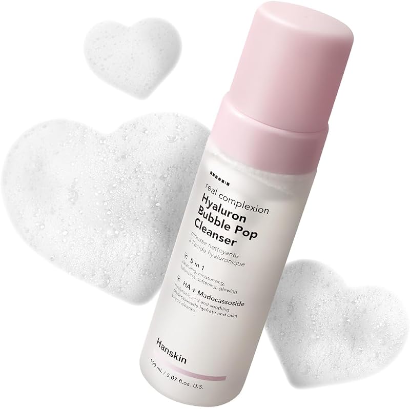 Limpador facial espumante Hanskin Hyaluron Bubble Pop, 150 mL