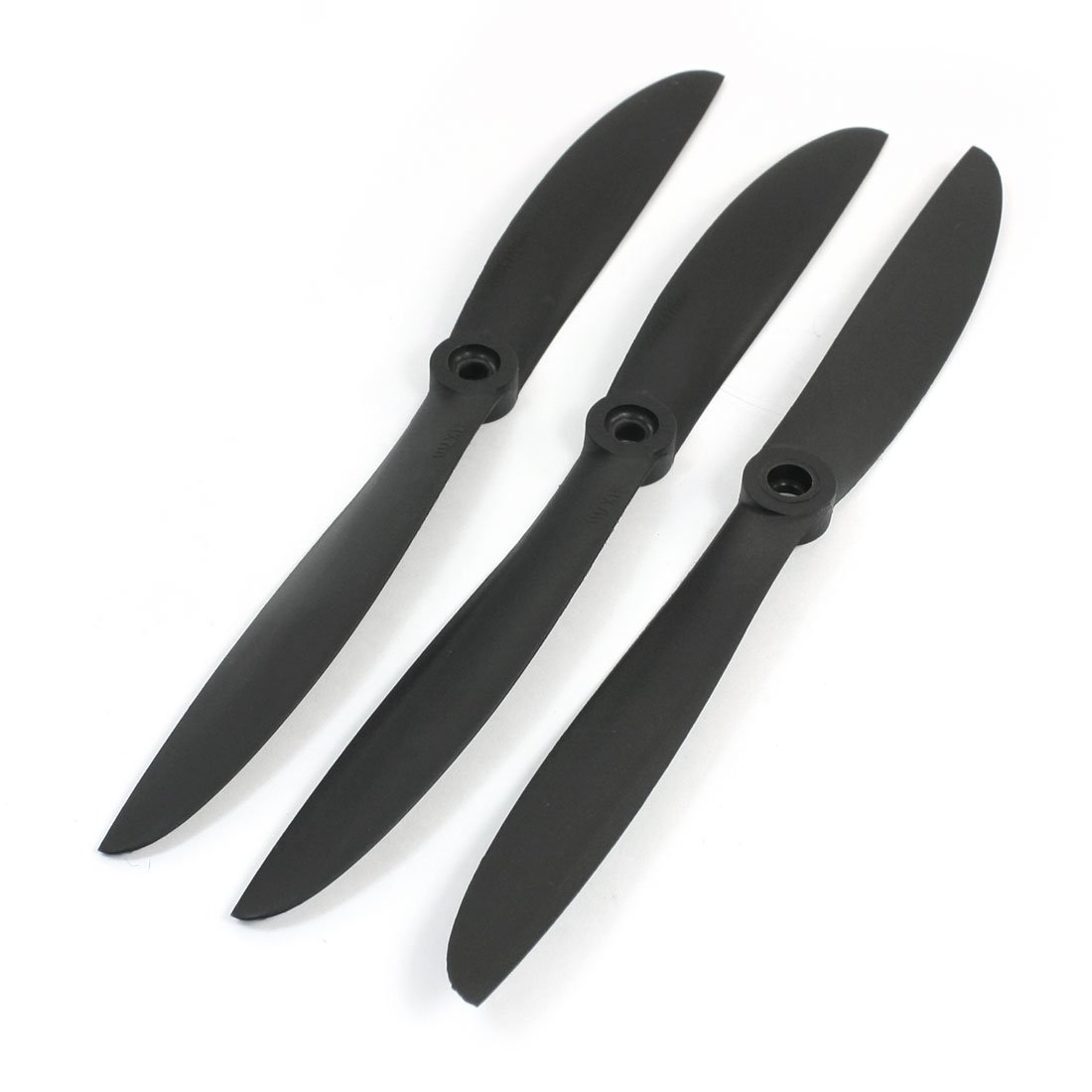2 Propeller 7x6 Für RC-Flugzeuge – Mit Adapterringen, 5 Mm Loch, Aus Kunststoff, Schwarz
