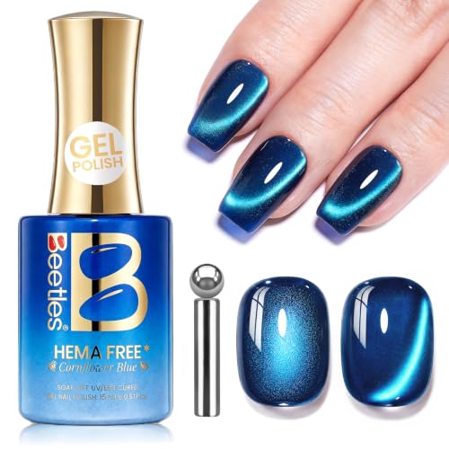 Image of Beetles Cornflower Blue 15ML Glitter Cat Eye Gel Nail Polish