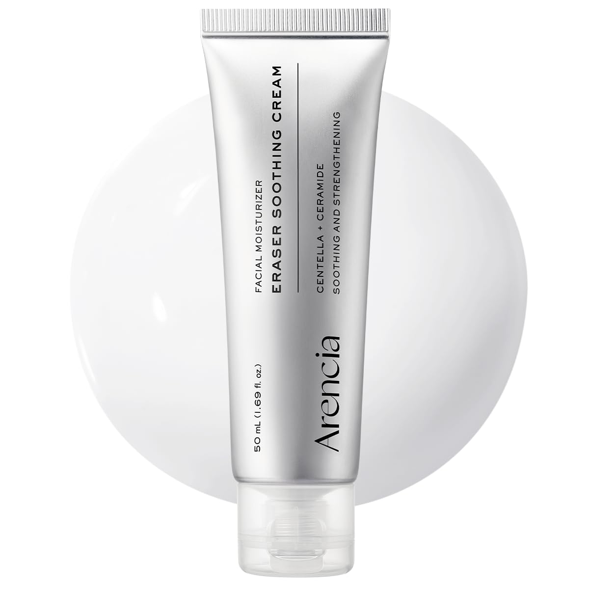 ARENCIA Eraser Soothing Cream, Facial Moisturizer with Centella & Ceramide, Hydrating Face Cream for Sensitive Skin, Lightweight Barrier Support, 50ml / 1.69 fl oz