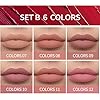 MAEPEOR Matte Liquid Lipstick 6PCS Nude Velvety Lip Gloss Kit Long-Lasting Wear Non-Stick Cup and Not Fade Lipstick Set for Warm or Cool Undertone (Nude Series, 6PCS-E)