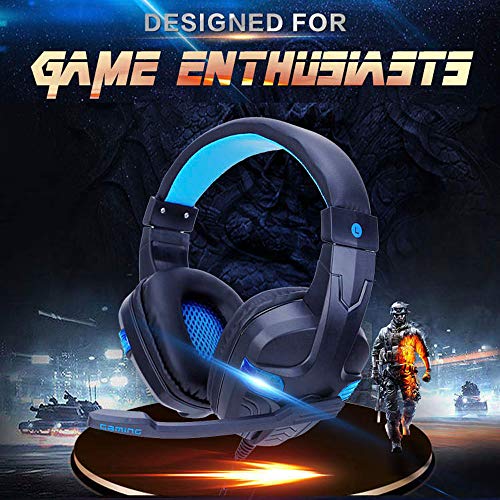 Andoer SY860MV Gaming Headset 3,5 mm com fio sobre a orelha Fone de ouvido com cancelamento de ruído