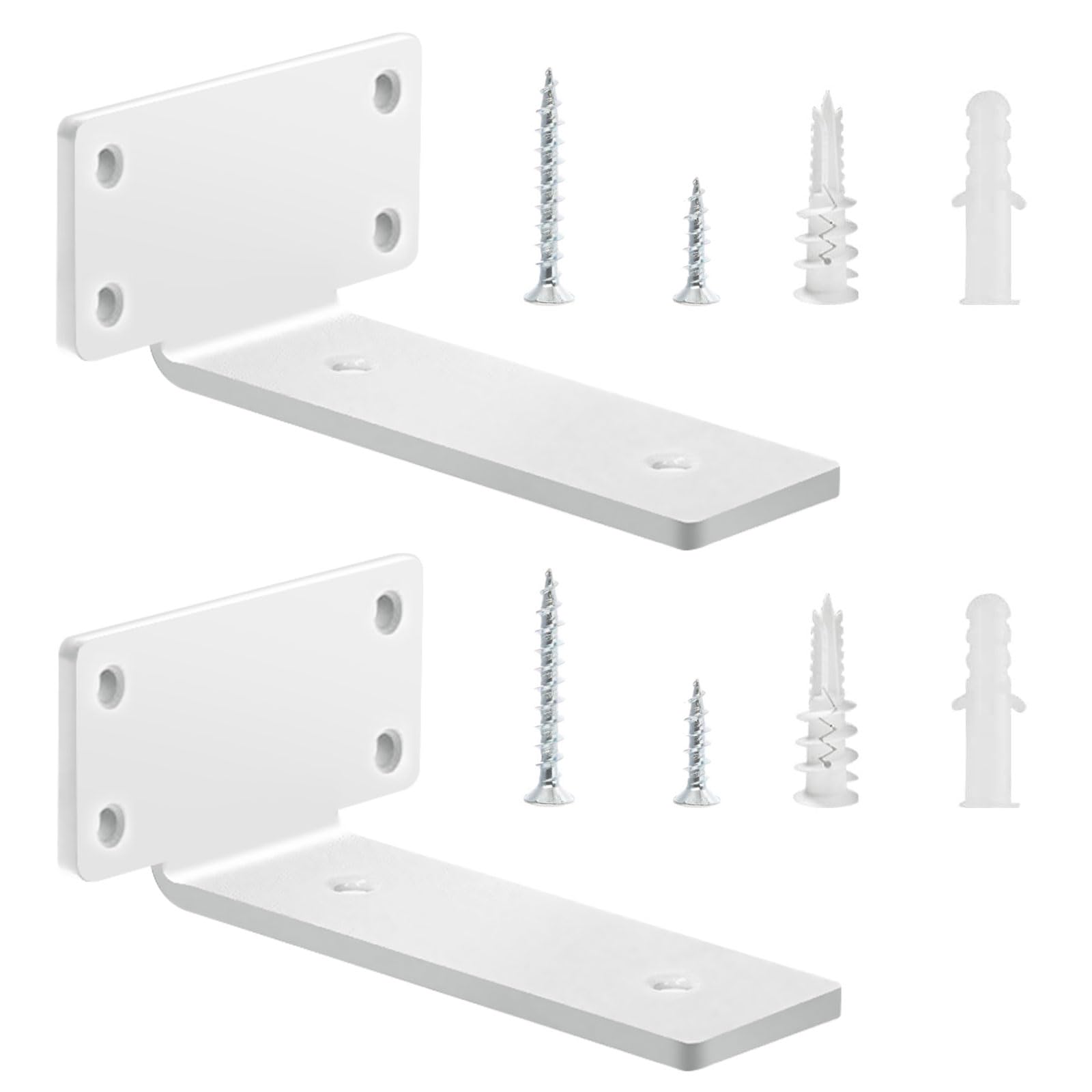 Heavy-Duty Scaffold Board Shelf Brackets 15cm, 2 PCS Metal Floating Shelf Brackets