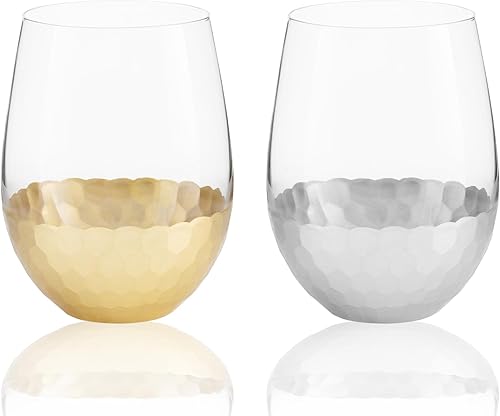 Miniatura 7 de Vasos de 13 onzas de estilo italiano, juego de 6 copas de vino sin tallo, cristalería de color transparente, para niñas, hombres, mujeres, boda,