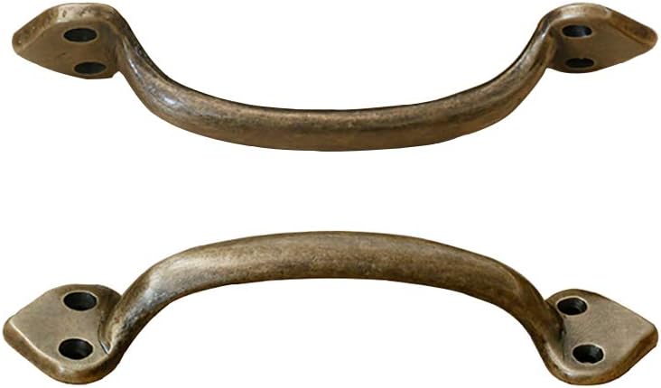 2Pcs Vintage Antique Brass Handle Wardrobe Window Drawer Pure Brass Pulls