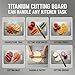 Titanium Cutting Board - 100% Pure Titanium Cutting Boards, Food-Grade, Non-Slip Surface, Dishwasher Safe, for Elegant Serving Tray for Kitchen, Charcuterie, Meat, Vegetables, Easy Clean, 13.4