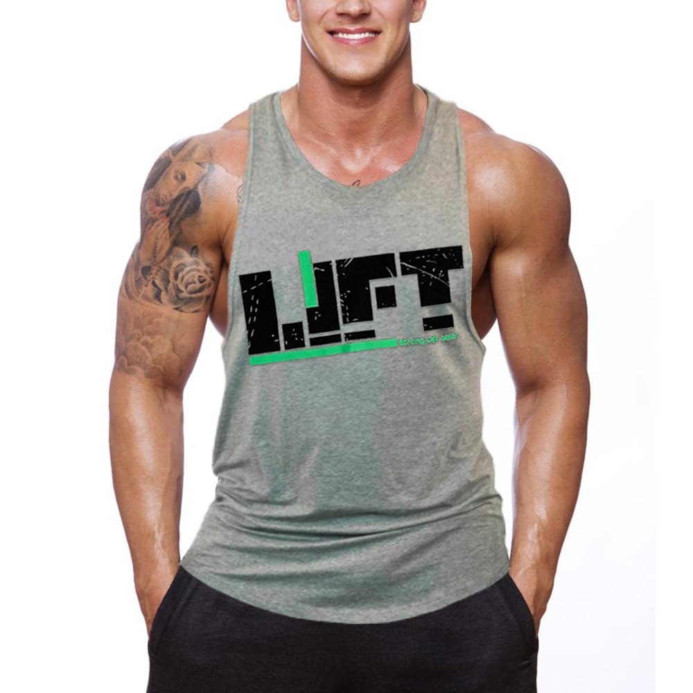 Men's Gym Bodybuilding Stringer Tank Top Workout Muscle Cut Shirt Fitness Sleeveless Vest