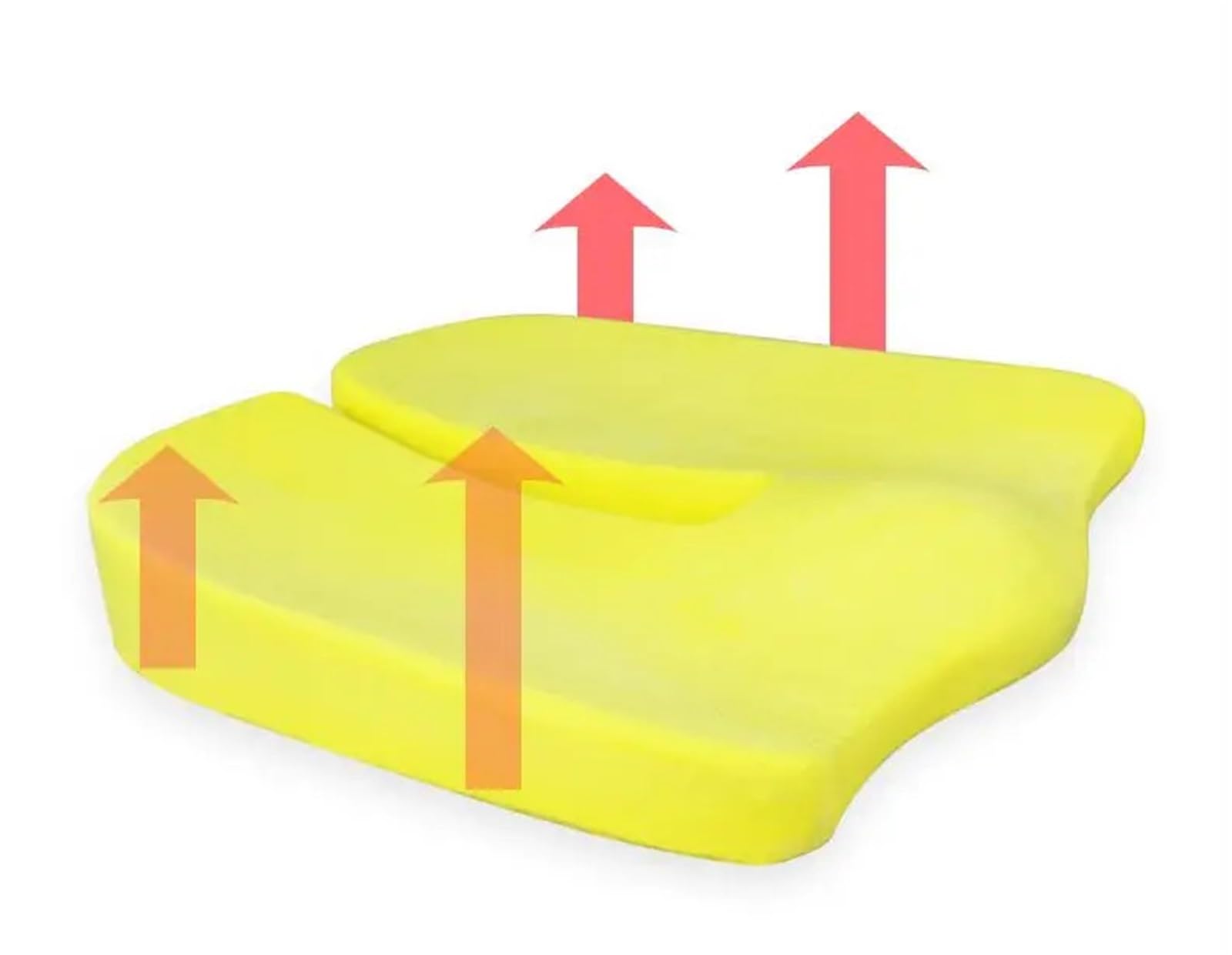 Cuscino del sedile in memory foam traspirante for supporto for sedia a rotelle for da ufficio ortopedica for coccige Cuscino per Sedile Auto(Grey)