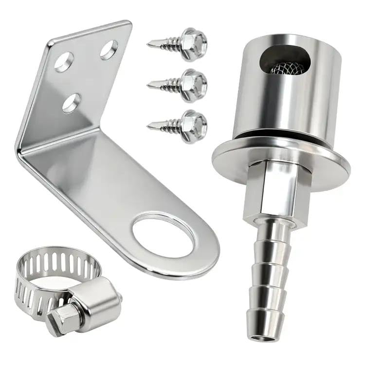 Remote Mount Vent Valve for Fuel Tanks, Tank Vent Line Replacement Part, 5/16'' Barb Size, Detachable