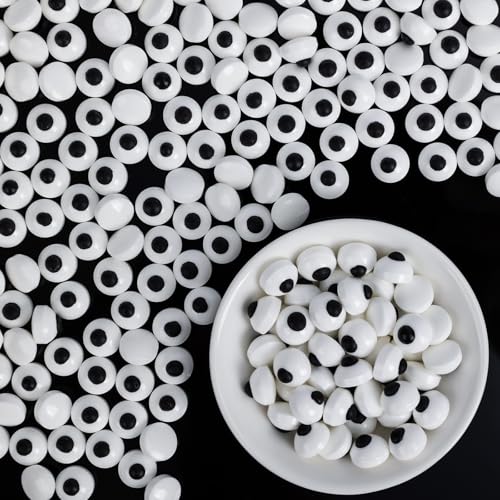 Image of Edible Eyes Cookie Sprinkles,Edible Candy Eyes for Decorating,130g /4.58oz,Small Eyeballs,Black and White Sugar for Cake Decorating,1 cm Eyeballs Sprinkles for Cupcake Toppers Chocolate Cookie Ice Cream Decoration,Children's Party Supplies