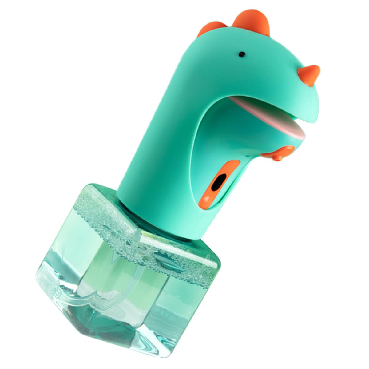 Veemoon Automatischer Seifenspender mit Dinosaurier Motiv Berührungslos aus Silikon und Abs Glatte Oberfläche für Badezimmer und Kinder