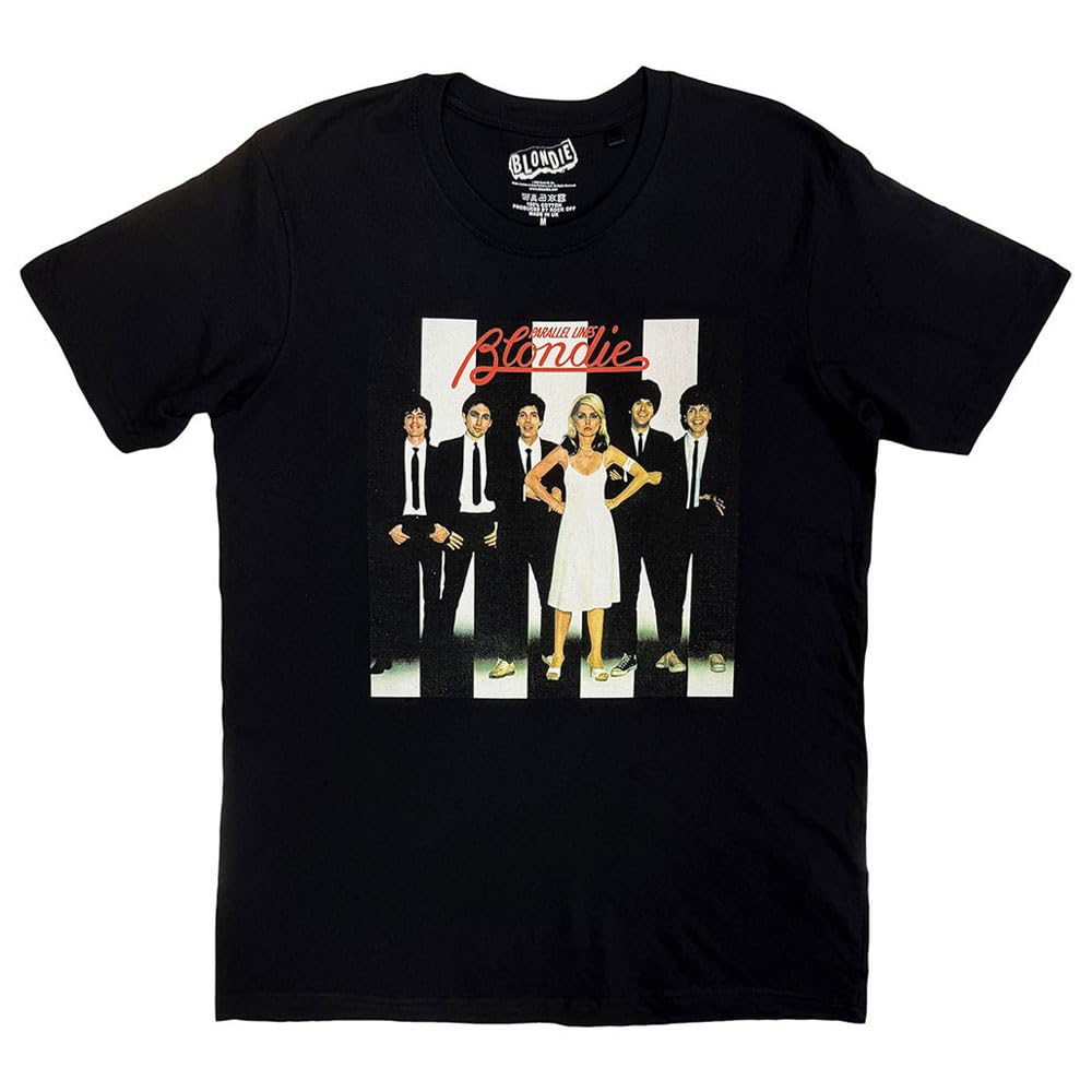 Rock Off officially licensed products Blondie Parallel Lines T Shirt M Black