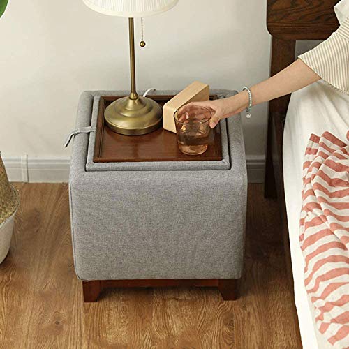 Taburete de tocador con almacenamiento para organizar dormitorios 7
