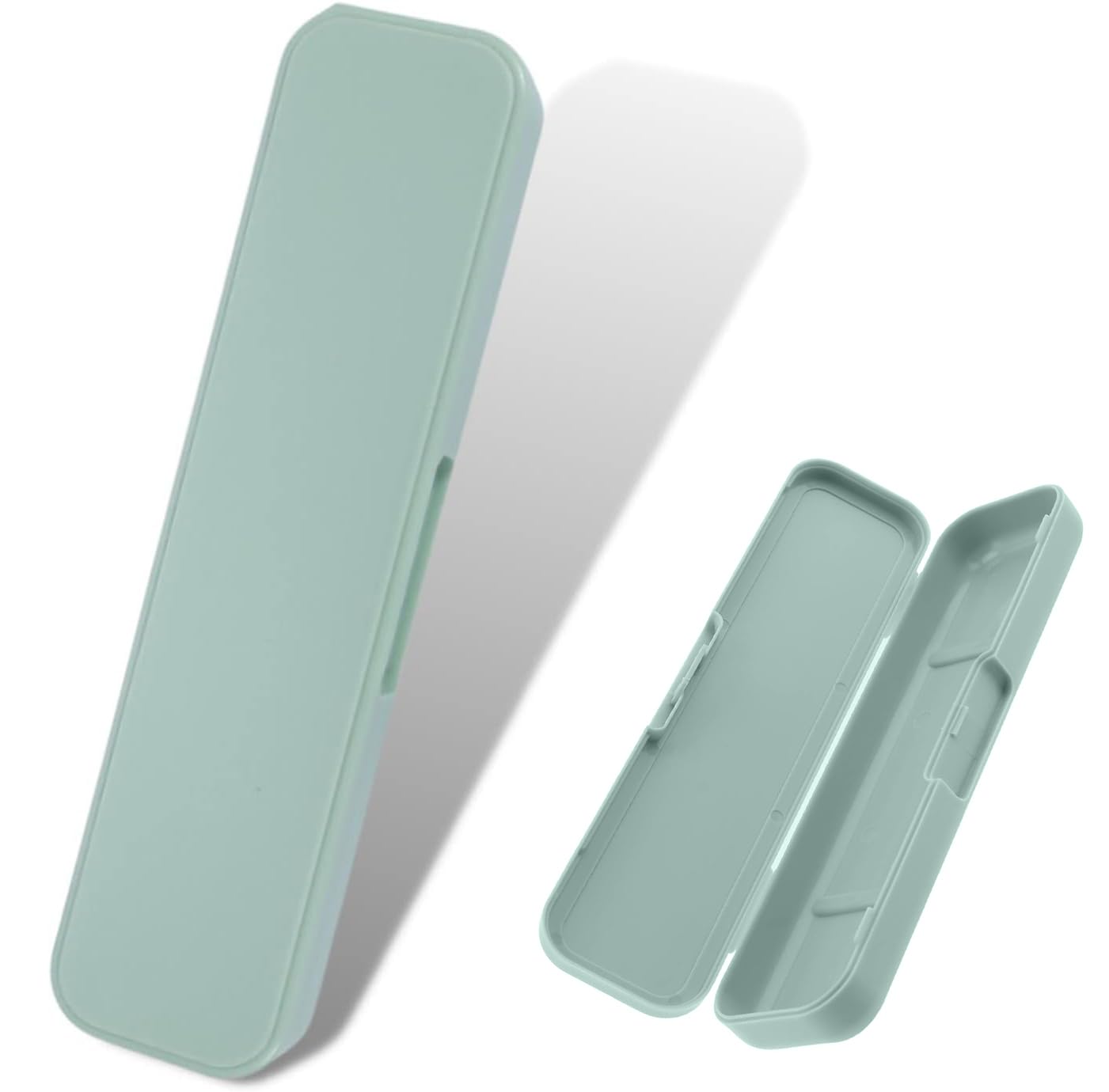 Portable Flatware Storage Case, Travel Tableware Utensil Case, Reusable Storage Box for Fork Spoon Chopsticks, Camping (Green, 7.8 inch)