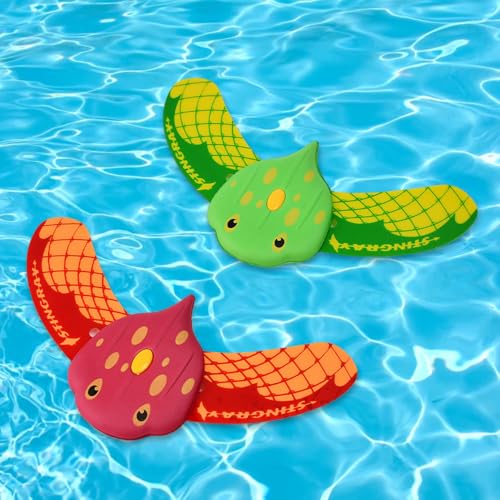 Huucozn 2 Stück Unterwasser Glider, Teufel Fisch Schwimmbad Spielzeug Pool Spielzeug Wasserspielzeug Tauchspielzeug Interessantes Tauchtiere Wasser Spielzeugs Fische Poolparty Geschenk