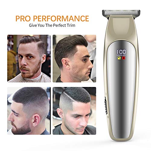 Hair Clipper - Liberex Professional Cordless Electric Fade Hair Trimmers Set Close Cutter, Rechargeable Wireless T-Blade Grooming Machine Beard Edger Kit for Men Kids Family Home with 3 Guide Combs