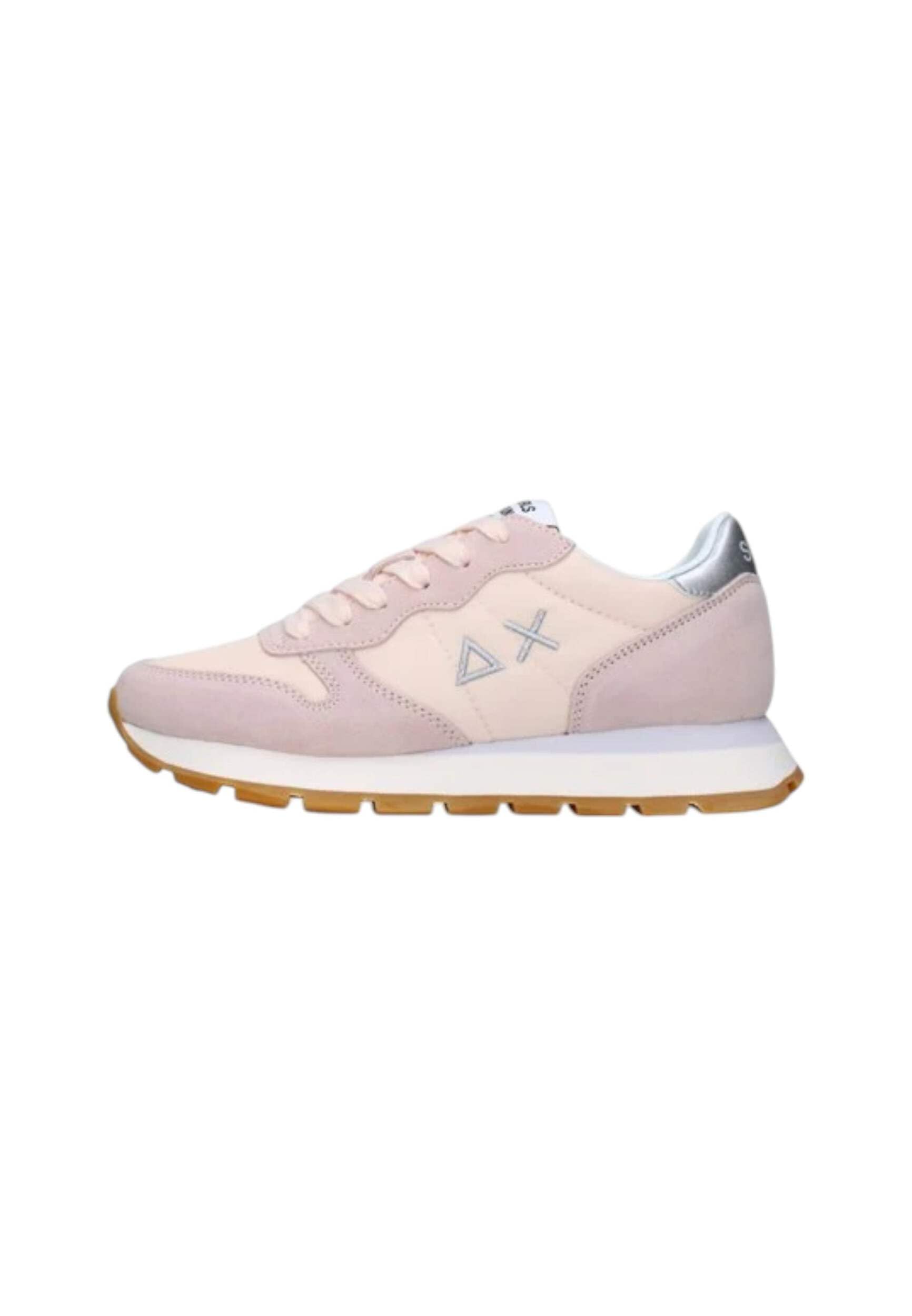 SUN68 Z35202 Sneakers Con Lacci In Tessuto/camoscio Da Donna PORCELLANA 40