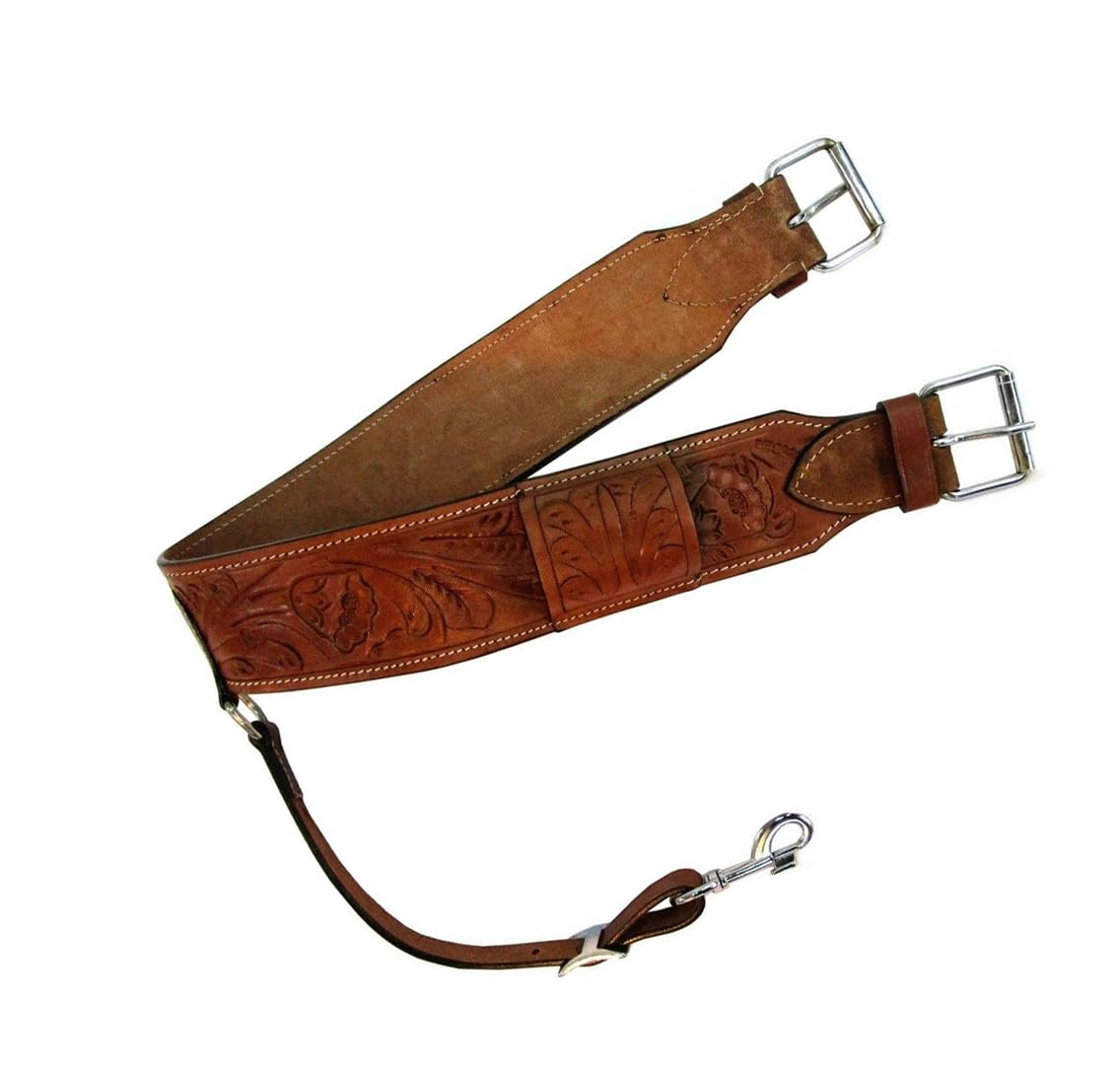 Sangle arrière en cuir lisse pour selle de cheval Western ST-007