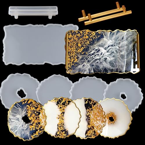 EPODA Silikonform Tablett Set mit Griffen, Silikonform-Untersetzer und...