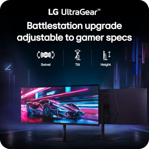 Image of LG 34G630A-B 34-Inch Ultragear WQHD (3440 x 1440) Curved Gaming Monitor, 240Hz, 1ms, FreeSync Premium, DisplayHDR 400, Built-in Speaker, HDMI, DisplayPort, USB Type-C, Tilt /Height /Swivel Stand, Black