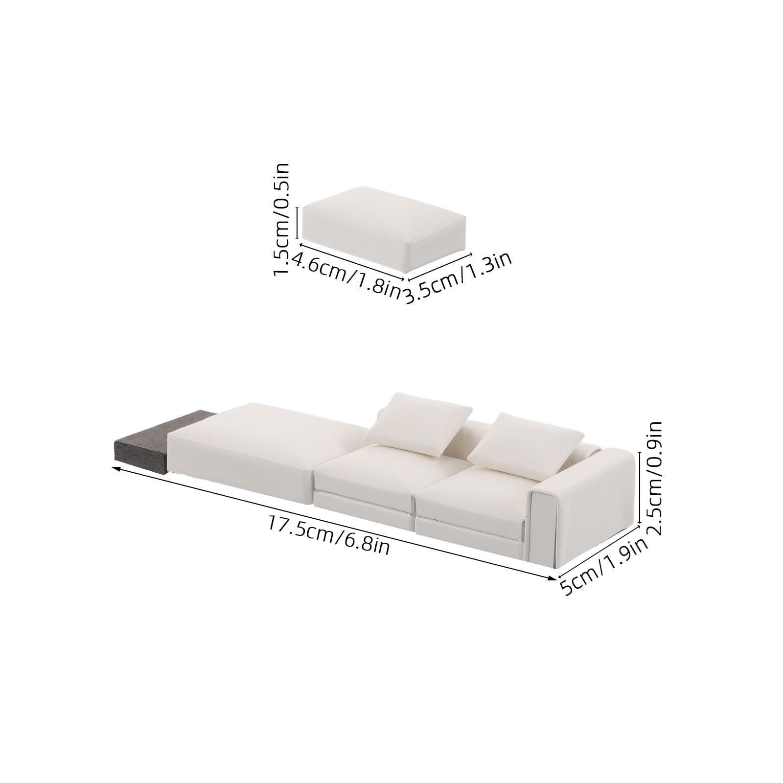 Yardwe Muebles para casa de muñecas: Sofá pequeño para Modelos en Miniatura de casa de muñecas a Escala 1:20 - Mini sofá de Juguete para Sala de Juegos o decoración de Fiestas