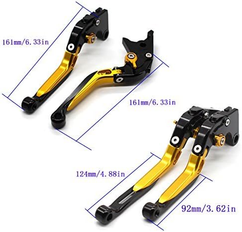 Miniatura 126 de FXCNC Billet Folding Extendable Adjustable Brake Clutch Levers Compatible with Raptor YFM660 01-04, TTR125L/LE/LW 00-16, Banshee 350 02-06