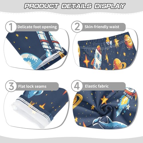 Bolaz Toddler Girls Leggings Printed Yoga Pants Leggings Space Stars Planet for Kids3