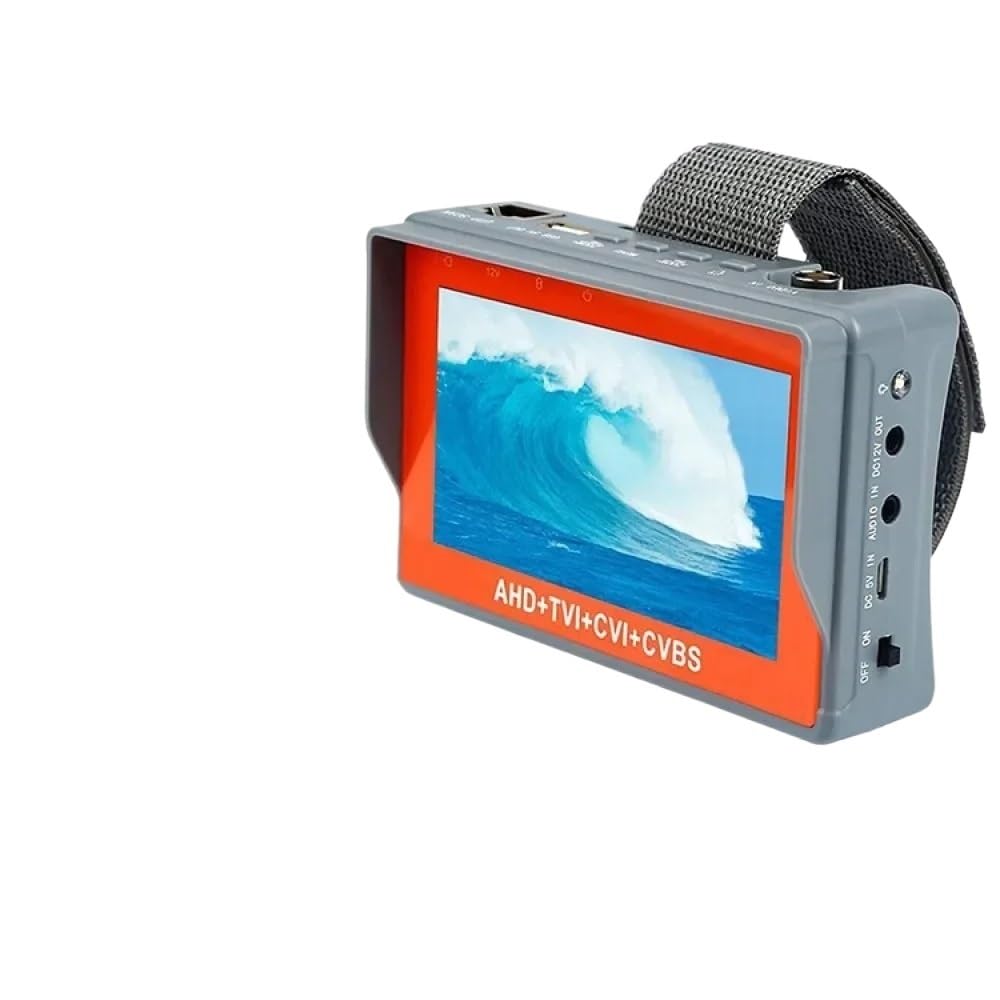 Tester CCTV, 8MP 4K Tester CCTV kamera bezpieczeństwa 5 Cal Monitor TFT LCD dla 4 w 1 TVI AHD CVI analogowy Tester kamery bezpieczeństwa Test wideo(CCTV Tester IV5)