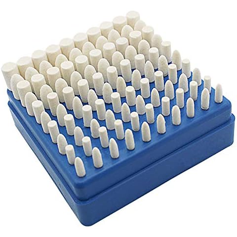 HYCC 100 Stk Set für das Zubehör vom mehrfunktionalen montierenden Wollfilzsdorn für das Mahlen und Polieren-Der passt dem Dremel-1/8 Inch-Schaft Cover