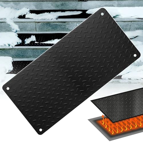 Electric Snow Melting Mats - 45℃ Anti-Slip PVC Winter Mats for Outdoor Steps, Walkways & Lawns - Rollable Double-Sided Snow Removal Solution