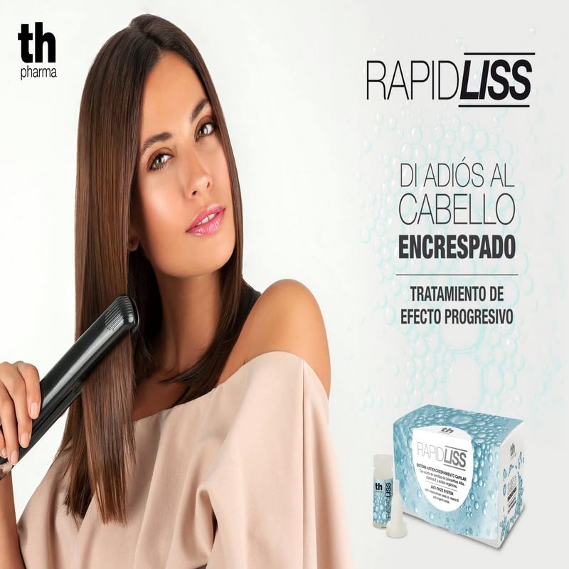 TH Pharma RapidLiss Anti-Frizz Hair Treatment System With Meadowfoam Seed Oil, Vitamin E, Progressive Effect, Professional Smoothing Kit
