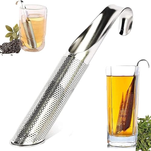 Qaestuan Infusore per Tè, Infusore per Tisane a Rete Fine, Filtro per Tè Sfuso in Acciaio Inossidabile, Colino con Gancio, Filtro the Infusione, per Teiere, Tazze e Bottiglie di Tè