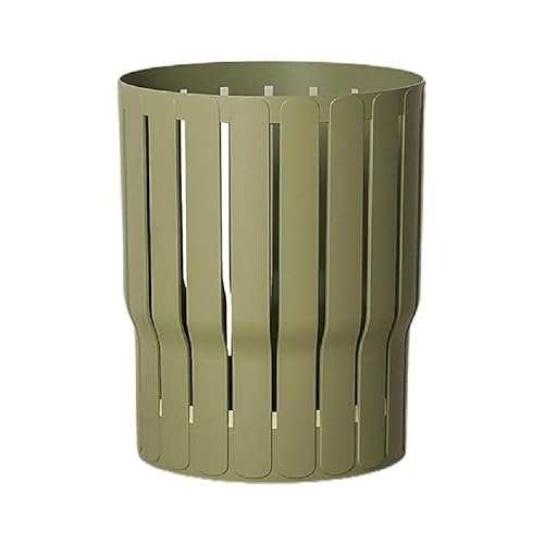 Elegante cubo de basura con tapa abierta de 10 litros, pequeño cubo de basura para dormitorio, baño, oficina, escuela, oficina, baño, desperdicios