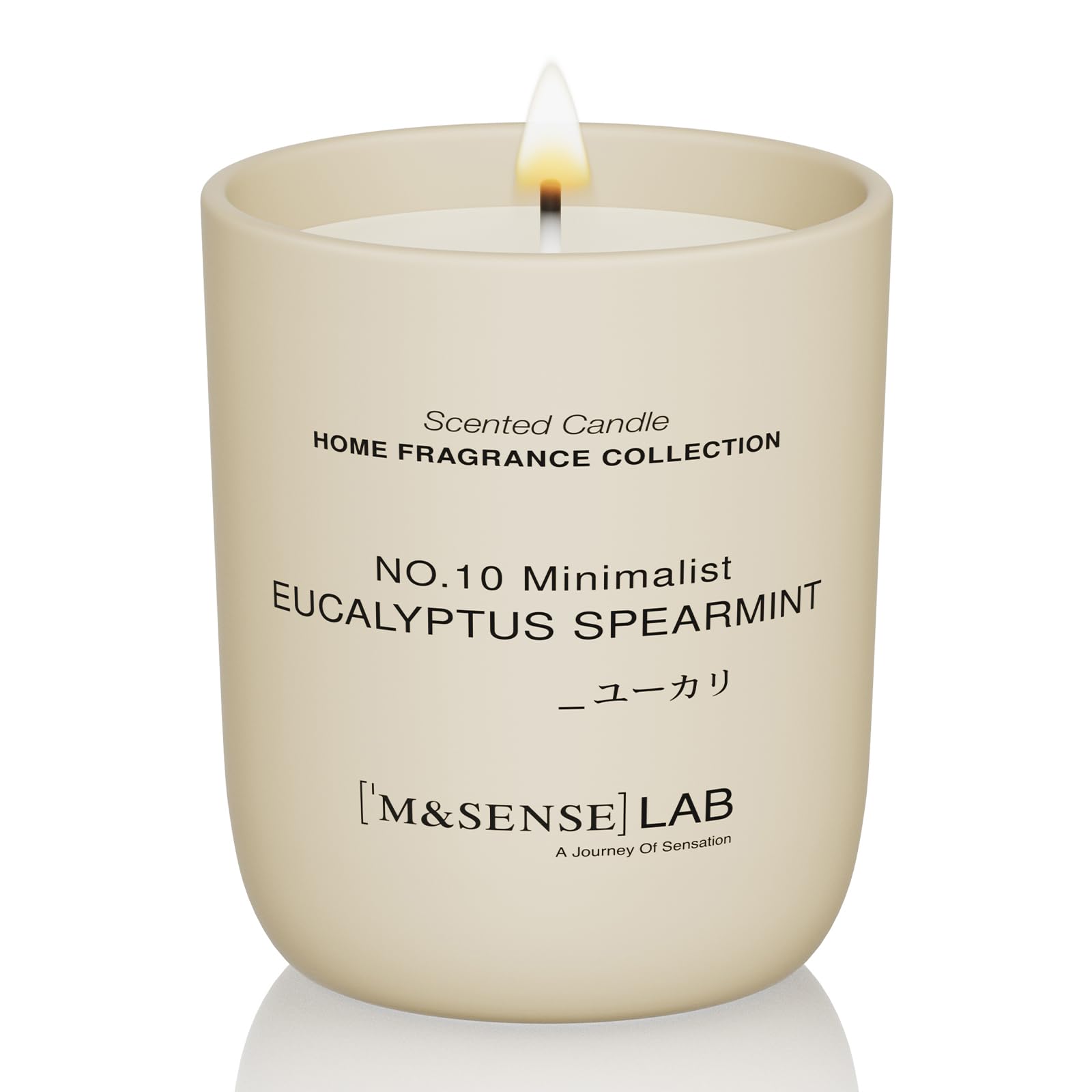 M&SENSE Vela de soja natural, menta de eucalipto, 5.3 onzas, mini velas perfumadas para relajación, meditación, decoración del hogar, para dormitorio, oficina, fiesta, pequeña