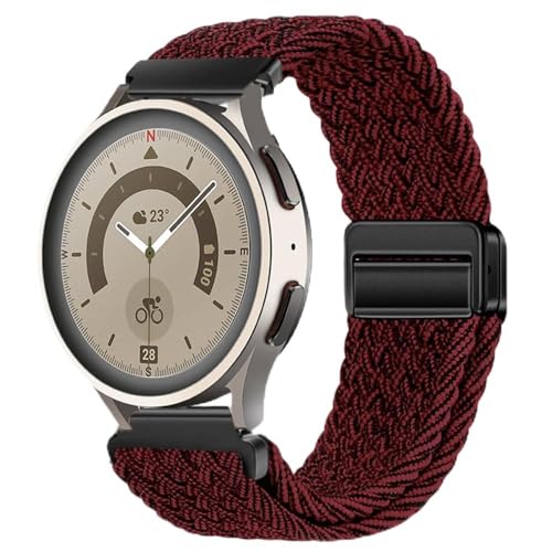 SamsungおよびHuaweiスマートウォッチ用ナイロン編み伸縮性ループストラップ、Redmi Watch 5、20、22mm折りたたみバックル、50、20mm